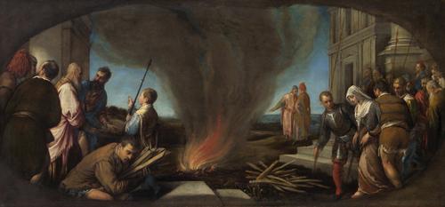 Follower of Jacopo da Ponte Thamar wird zum Scheiterhaufen gefuhrt France oil painting art